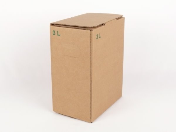 Karton Bag in Box 3 Liter braun, Saftkarton, Faltkarton, Apfelsaft-Karton, Saftschachtel, Schachtel. - 2